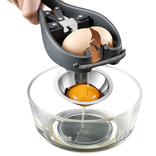 Äggkläckare och äggviteseparator - för ren äggöppning och snabb separation i ett verktyg